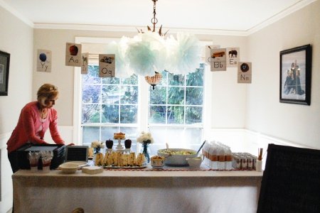 school baby shower table