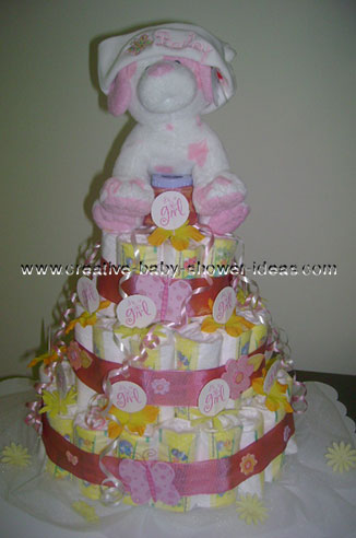 dog baby shower diaper cake