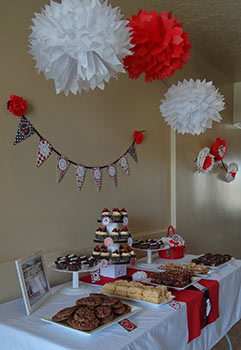 sock monkey baby shower