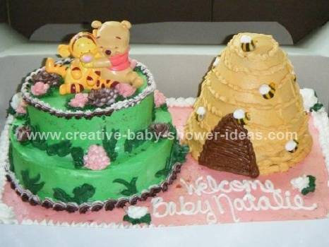 winnie the pooh and friends baby shower cake