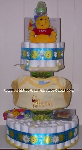 tree winnie the pooh diaper cake