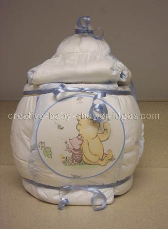 diaper winnie the pooh honey pot cake