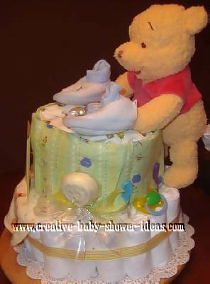 other side of winnie the pooh diaper cake